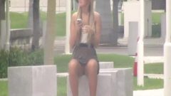 Upskirt Video On Blonde Girl At The Park