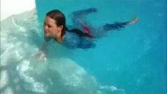 Wetlook Swiss Girl With Fully Clothed Swimming