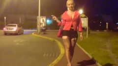 Steamy & Arousing Blonde MILF Wlaking In Too Short Miniskirt Upskirt Ass-Hole Epxosure!