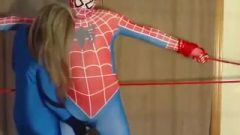 Superhero Wrestling Dry Humping Scissors