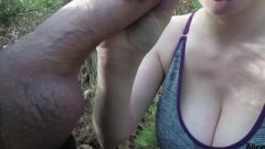 Jogging And Tittyfucking In The Forest !