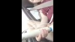20 Yo Camgirl Uses Hitachi Sextoy In Car Public Girlgasm Upskirt Cunt Play