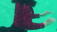 Wetlook & Underwater Breath Hold In Red Shirt & Chocolate Skirt