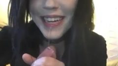 Slut Takes Surprised Jizz In Her Mouth