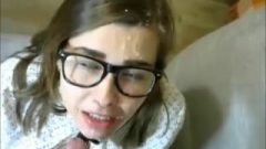 Monster Cum-Shot All Over Webcam Girl’s Horny Face