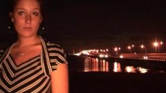 Naked On A Bridge With Huge Breasts