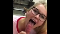 Snapchat Oral Sex And Facial Jizz On Nerdy School Slut
