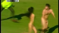 Embarrassed Naked Female Soccer Commercial